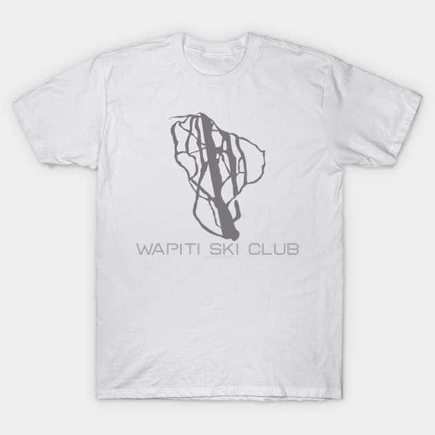 Wapiti Ski Club Resort 3D T-Shirt by Mapsynergy